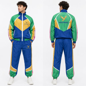 Conjunto de Chaqueta y Pantalón Cortavientos de Dos Piezas, Diseño Moderno y Elegante, con Cierre, para Hombre, Novedad 2026, Económico - Product Image 2