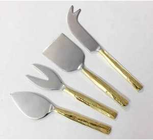 Juego de 3 utensilios de cocina de acero inoxidable con espátulas y mangos texturizados - Product Image 6