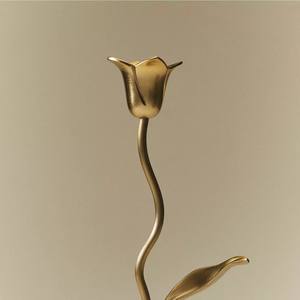 Élégant Chandelier en Métal Doré en forme de Tulipe, Porte-bougie conique en Laiton, Centre de Table de Mariage de Luxe, Décoration pour Fêtes et Maison - Product Image 6