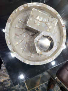 Decoración MOP Inlay Tray Set con quemador Bakhoor y joyero Decoración casera hecha a mano Perfecta para regalar a precio barato - Product Image 6