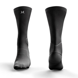 For <b>Work</b> & Games Athletic Crew <b>Socks</b> Breathable Spandex Polyester Running Workout <b>Socks</b> for Adults Summer Solid Black Printed - Product Image 1