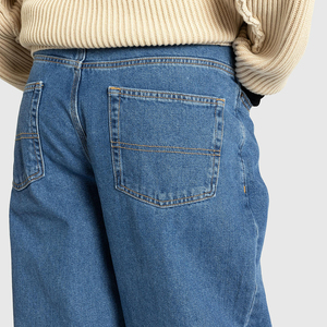 High Quality Eco-Friendly Breathable Quick Dry Heavyweight Nonwoven Straight Casual High <b>Waist</b> 100% Cotton Denim Men's Pants - Product Image 4