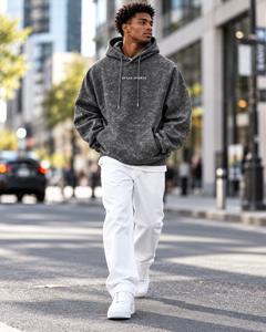 Sudadera con Capucha Oversize para Hombre, Lavado Ácido, Tie Dye, con Bolsillo Canguro, Precio al por Mayor, Diseño Personalizado OEM, Transpirable - Product Image 2