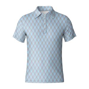 Polo de Golf de Secado Rápido para Hombre, Talla Grande, Manga Corta, Poliéster y Spandex, Ropa Deportiva con Diseño en Blanco para Sublimación, Venta al Por Mayor - Product Image 4