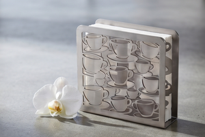 Servilletero de Metal con Diseño de Taza de Café/Té, Textura Fundida, para Cocina y Comedor, Vajilla, Pedido al por Mayor - Product Image 5