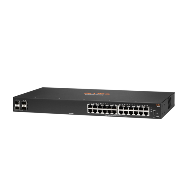 R8N88A HPE Aruba 6000 24-Port 24G 4SFP Private Mold Managed PoE VLAN Gigabit Ethernet Switch 10/100/1000Mbps Transmission