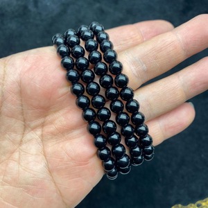 Natural Black Onyx Beaded Bracelet Wholesale Stretch Elastic Crystal Bracelet for <b>Men</b> Women Protection Healing Jewellery Bulk, - Product Image 3