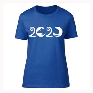 T-shirt décontracté pour femme, rouge, motif rat 2020, col rond, manches courtes, logo imprimé, tissu jersey respirant, pour le printemps et l'été - Product Image 2