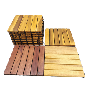 DIY Modern Interlocking Wood <b>Plastic</b> Composite Decking Tile 30x30cm Outdoor Patio Balcony Terrace Garden Easy Install Waterproof - Product Image 1
