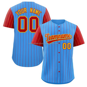 Camiseta de béisbol OEM personalizada con impresión por sublimación y detalles cosidos - Product Image 1