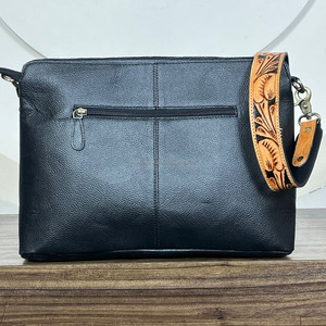 New Trendy Fashion Hand Tooled Cowhide Leather Crossbody <b>Messenger</b> <b>Bag</b> for <b>Women</b> Western Designer Shoulder Handbag Zipper Purse - Product Image 5