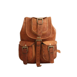 Premium Genuine <b>Leather</b> Rucksack Bag for Men Vintage Large Capacity Travel Hiking Camping <b>Laptop</b> <b>Backpack</b> Waterproof OEM - Product Image 3