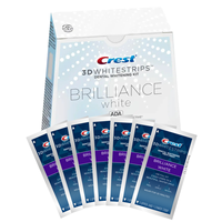 Tiras Blanqueadoras de Dientes 3D Brilliance White de Polietileno Flexible para Uso Doméstico, Fáciles y Rápidas, para Adultos, Eliminan Manchas, Compatibles con 3M US