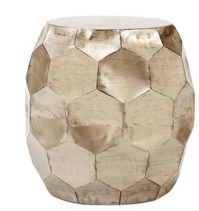 Mesa Auxiliar Metálica Curva con Acabado Dorado, Mueble Artístico Decorativo, Mesa Auxiliar Moderna, Decoración Elegante para el Hogar - Product Image 3
