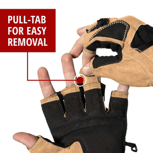 Anti Slip Gym Fitness Gloves with Custom Logo Leather Padded Palm Weightlifting Gloves for Workout Pull Ups Training - Product Image 3