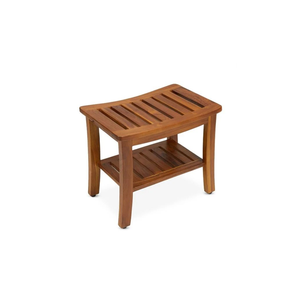 Banc de douche en teck, fabriqué en Indonésie, meuble en bois massif - Product Image 1