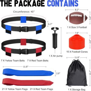 Cross Border Custom Brand Rugby Flag Belt PVC <b>Ribbon</b> Youth Strap Adjustable Length Sports Practice Air Buckle Model AA-ZT-589 - Product Image 5