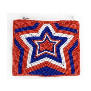 Monedero Negro con Cuentas y Estrella Dorada, Cierre de Cremallera, para Colección de Monedas, Estuche para Tarjetas y Bolsa de Maquillaje, Accesorio de Regalo para Niñas y Mujeres - Product Image 5