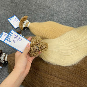 Extensions de cheveux humains vietnamiens bruts à pointe plate en kératine, cuticules alignées, double tirage, haute qualité - Product Image 6