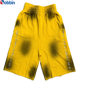 Nuevos Pantalones Cortos de Verano para Hombre, con Pedrería, Lavado Desgastado, Transpirables, de Secado Rápido, Cintura Elástica, de Lona, Holgados - Product Image 6