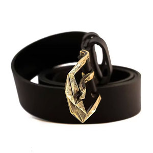 Ceinture en cuir pour homme de haute qualité, personnalisable, en cuir de vache, avec boucle en acier, style décontracté, logo personnalisé, directement du Pakistan - Product Image 5
