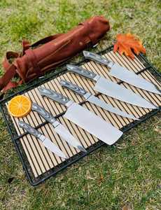 Premium LEGACY BLADES 5-Piece Ambidextrous Sustainable Handmade 67-Layer Damascus Kitchen <b>Knife</b> <b>Set</b> Meat Fruit Vegetables - Product Image 6