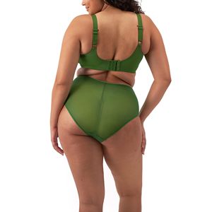 Women's Green Mesh <b>Strapless</b> Yoga Sports Bra Sublimation Printed Crystal Decoration Removable Pads Medium Support Breathable - Product Image 4