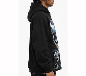 Sweat-shirt à capuche en coton premium pour homme, de luxe, blanc, taille XL, style décontracté urbain, à porter tous les jours, streetwear - Product Image 3