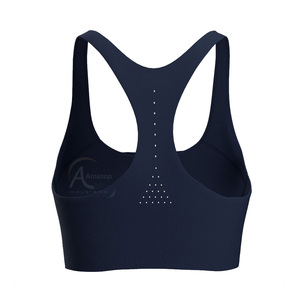 Amazop Industries Custom Gym Sports <b>Bra</b> Women Polyester <b>Stretch</b> Breathable Quick Dry Fitness Yoga <b>Bra</b> OEM Manufacturer - Product Image 2