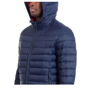 Custom Windproof Waterproof Nylon Mens Hooded Puffer Jacket Fleece <b>Lined</b> Winter Bubble <b>Coat</b> - Product Image 3