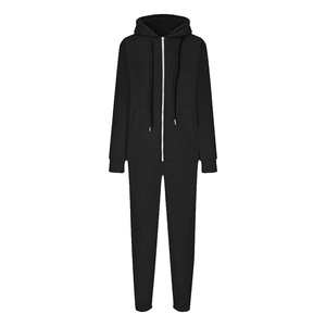 Ensemble de survêtement deux pièces pour femme, survêtement de course d'hiver pour femme, manches longues, respirant, séchage rapide, ensemble de fitness pour la salle de sport, logo personnalisé - Product Image 1
