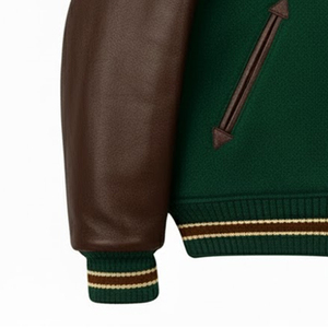 Wool Body Genuine <b>Leather</b> Sleeves <b>Winter</b> Wear Men Hooded Varsity <b>Jacket</b> High Quality Chenille Embroidery Letterman Man <b>Jackets</b> - Product Image 3