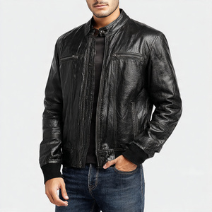 Nueva Chaqueta Varsity de Cuero con Cremallera para Hombre, Chaquetas Varsity Personalizadas de Moda Urbana, Chaqueta Varsity de Cuero con Cremallera para Hombre - Product Image 2