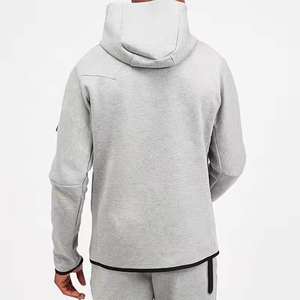 Factory Wholesale Custom Men’s Cotton Fleece Zip Hoodie Sports Gym Wear Full Zip Hooded <b>Jacket</b> - Product Image 2