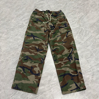 Erkek Hip Hop Kamuflaj Desenli Bol Paça Kot Pantolon Amerikan Retro %100 Pamuk Yıkanmış İlkbahar Kış