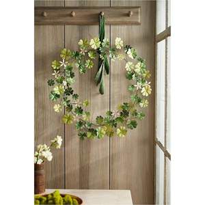 Couronne florale métallique artisanale la plus vendue, style rustique, décoration murale ronde pour intérieur, décoration de Noël en feutre non tissé, décoration maison - Product Image 6