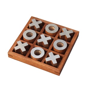Venta Directa de Fábrica: Juego de Mesa Tic Tac Toe con Acabado de Latón, Juego de Rompecabezas XOXO, Juego Hecho a Mano para Amigos y Familia, Ideal para Fiestas en Hoteles - Product Image 5