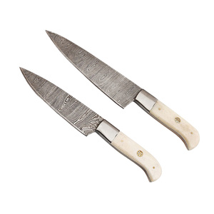 Couteau de cuisine en acier Damas de qualité supérieure avec manche confortable pour trancher, hacher, couper en dés et utilisation générale en cuisine - Product Image 3