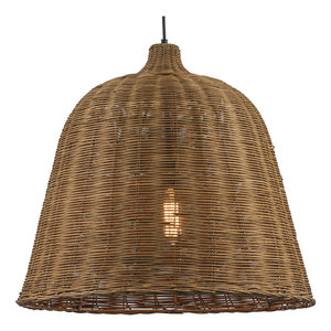 Accesorios de herramientas de máquina colgante de cúpula de ratán tejido 1 Luz - Product Image 4