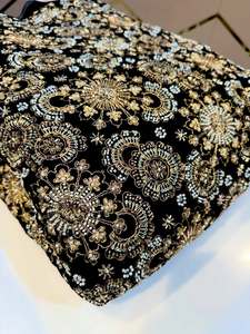 Tissu en gros pour broderie de perles, tissu textile fantaisie, dentelle à sequins, organza pour fabricants de robes de mariée, abayas et caftans, OEM mondial - Product Image 5