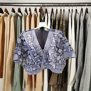 Nuevo Estilo de Moda, Caftán Kamino con Cuello en V, Manga Corta, Algodón, Talla Grande para Mujer, Largo hasta el Suelo, Estampado Floral Natural Hecho a Mano - Product Image 3