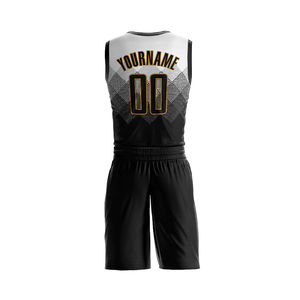 Maillots de basketball 100 % polyester respirants pour garçons, personnalisables avec nom d'équipe, style vierge, service OEM - Product Image 5