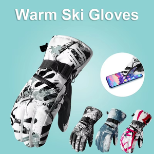 Gants de ski et de snowboard imperméables et isolés en cuir pour l'extérieur - Product Image 5