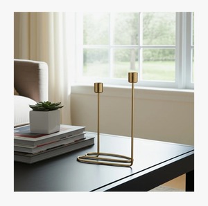 Support à bougie en laiton, forme cylindrique, durable, décoration d'intérieur, design moderne - Product Image 5