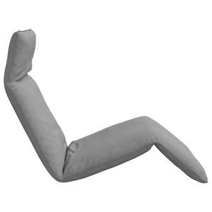 Chaise longue en tissu Oxford gris 100% polyester avec mousse métallique durable et confortable - Product Image 5