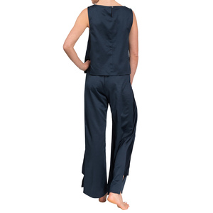 Conjunto de Pijama para Mujer, Primavera-Otoño, Top Blanco sin Mangas con Tirantes, Pantalones de Algodón, Ropa de Casa Holgada, Moda Informal, Venta al Por Mayor OEM - Product Image 4