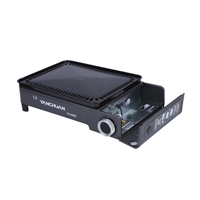 Estufa de Gas Portátil para Exteriores, Plegable, Resistente al Viento, para Propano y Butano, Plancha de Barbacoa Automática, Estilo Simple para Campamentos y Picnics