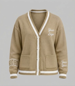 Cardigan en tricot brodé pour femmes, style universitaire, pour les grossistes en vêtements d'hiver - Product Image 6
