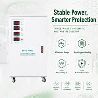 Stabilisateur de tension triphasé 380V fiable 40kVA, conditionneur de puissance automatique avec bobine en cuivre pur pour usage industriel