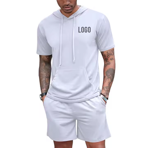 Conjunto de Sudadera con Capucha y Pantalones Cortos para Hombre de la Mejor Calidad, Manga Larga, Estilo Urbano, con Logotipo Personalizado - Product Image 3
